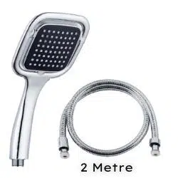 Siyah Kare Banyo Duş Seti 2 Metre Duş Hortum Ve Başlık Set